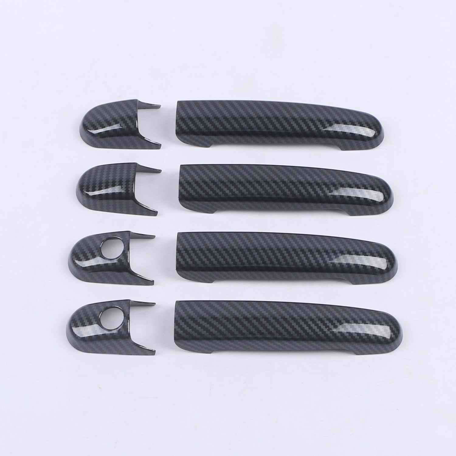 

Для Volkswagen Vw Sharan 1995 - 2010 углеродное волокно хромированные внешние боковые дверные ручки накладки комплект отделка 2 KEYHOLES