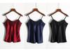 Women's Multicolor Satin Drape Camisole - Elegant Loose Fit with an Acetate Inner Layer