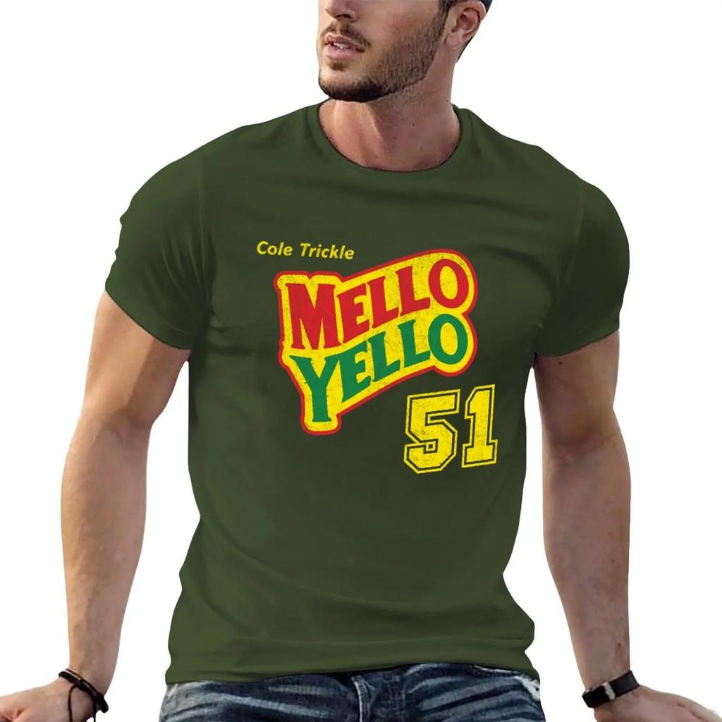 Mello Yello Cole Trickle 51 Koszulka z Vintage Logo Letnie Topy Koreańska Moda Koszulki Ciężkie Dla Unisex