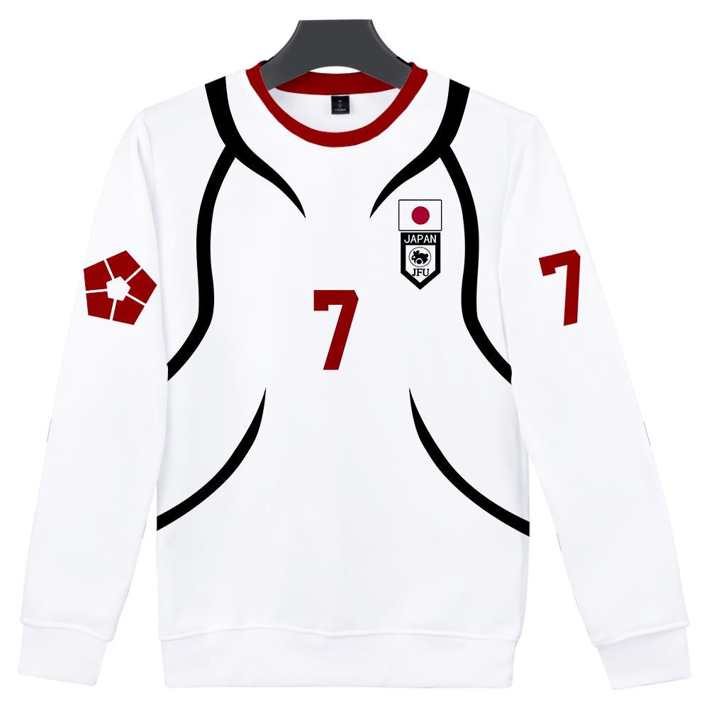 

BLUE LOCK Print Hoodie Women Men O-neck Long Sleeve Crewneck Sweatshirt Casual Tracksuit Funny Clothes XXS білий