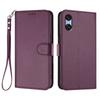For Sony Xperia 10 VI Leather Case Wallet Stand Phone Cover with Wrist Strap