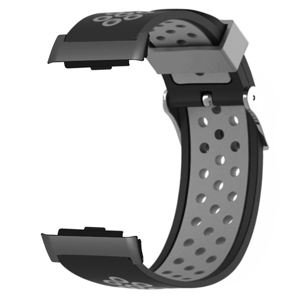 

Для Huawei Watch D Регульований силіконовий+металевий ремінець для годинника Дихаючий браслет Grey
