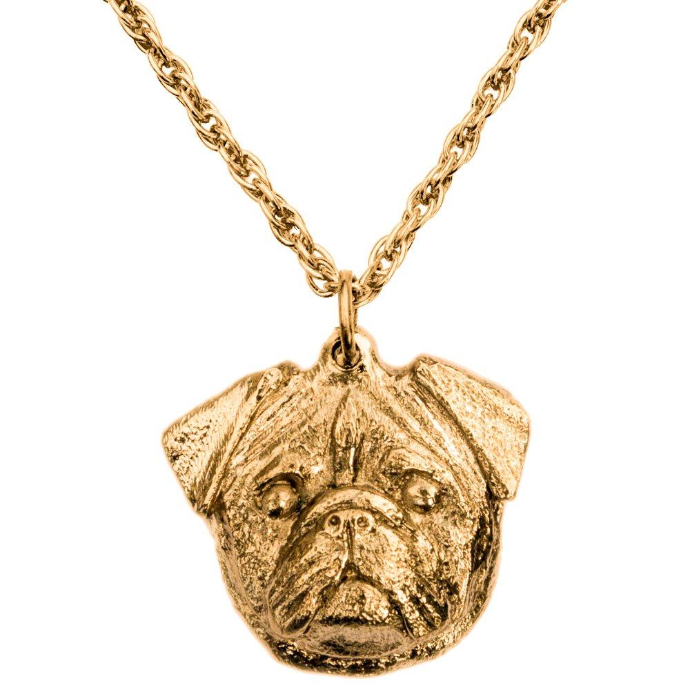 

Pug (head) British-made Art Dog Pendant Necklace Collection