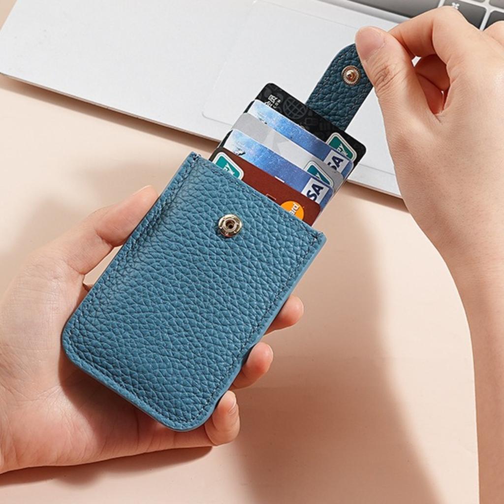 New Cow Leather Men's Card Bag Coin Purse Slim Credit Card Holder Wallet For Men and Women ID Card Pocket