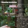 Outdoor Bird Feeder with Camera Automatic Parrot Feeder Drinker Food Container Cage Accessories for Small and Medium Parakeets