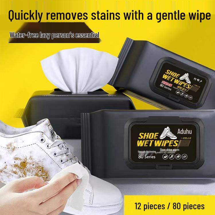 Disposable Leather Care Wipes for Little White Shoes - Stain Removal Wet Wipes