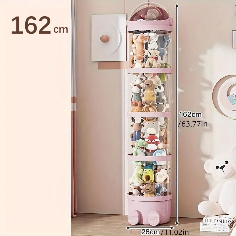 

Прозрачный многослойный ящик для хранения Загруженный Положите Куклы Цилиндр для хранения Плюшевые игрушки с крышкой Ведро для марионеток Цилиндр для хранения