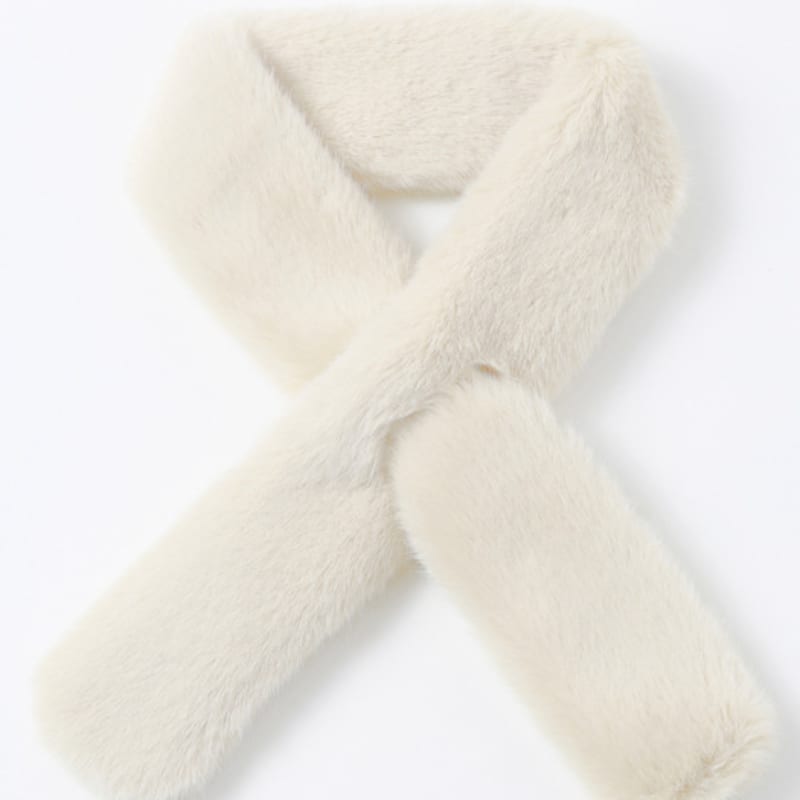 LALA Päls Scarf Petite-Elfenben