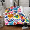 1pc Colorful Hearts Blanket Warm, Cozy, And Soft, Suitable for Sofas, Beds, Cars, And Office Use.Perfect for Camping And Travel, Making It a Great Gif