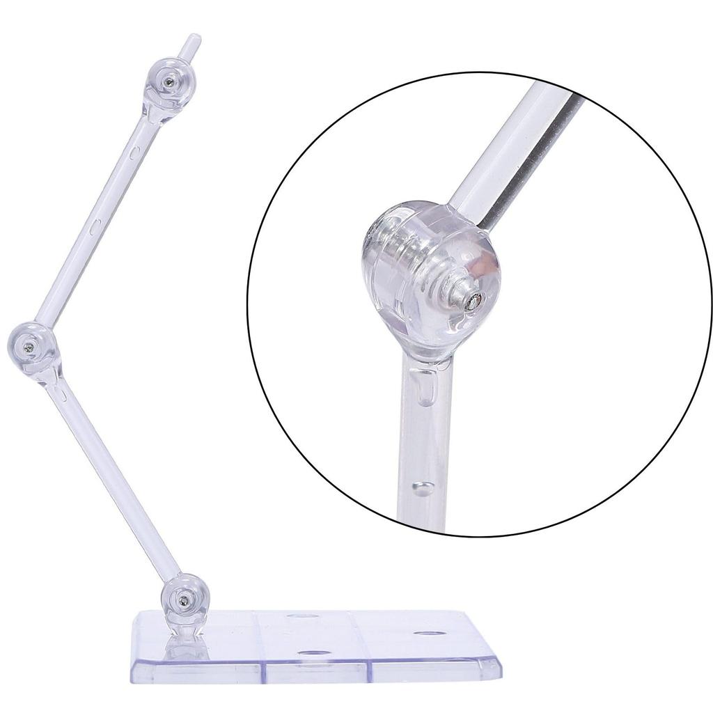CHASO Figure Stand Plastic Model 3mm Axis Compatible Figure Display Action Base Stand Joint 4 Holes Set of 12 1/144