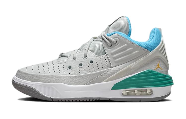 Детские баскетбольные кроссовки Jordan Max Aura 5 Серый Зеленый Подростковые DZ4352-070 35.5