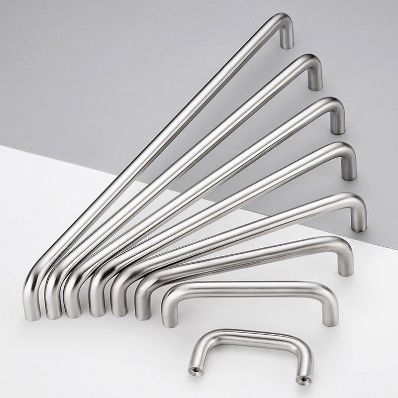 Solid Stainless Steel U-Shaped Wardrobe Drawer Handle