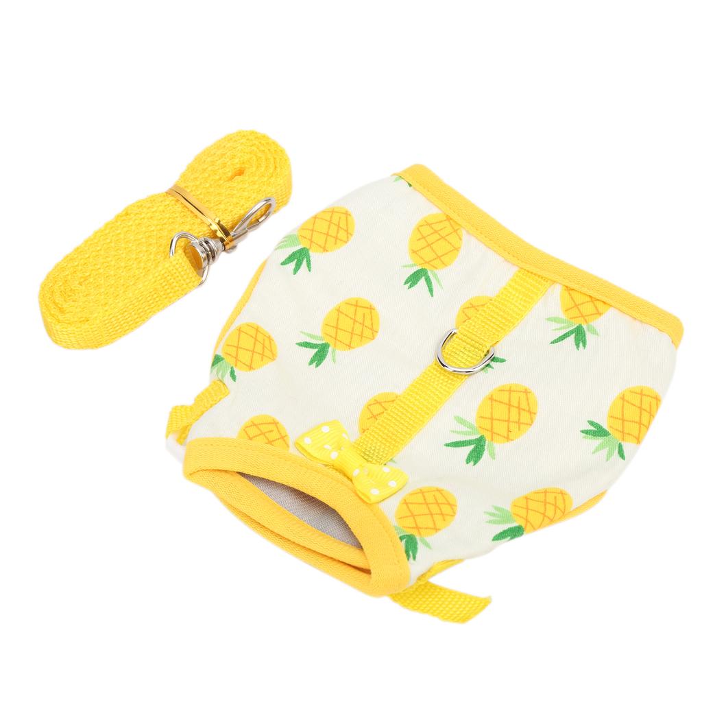 Mini Pets Vest Harness and Leash Set Adjustable for Guinea Pig Small Animal ApparelS Yellow