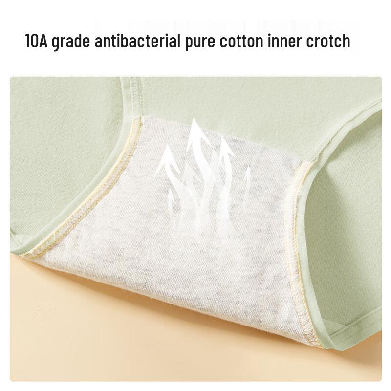 Langsha Women's 4-Pack Mid-Waist Cotton Antibacterial Briefs