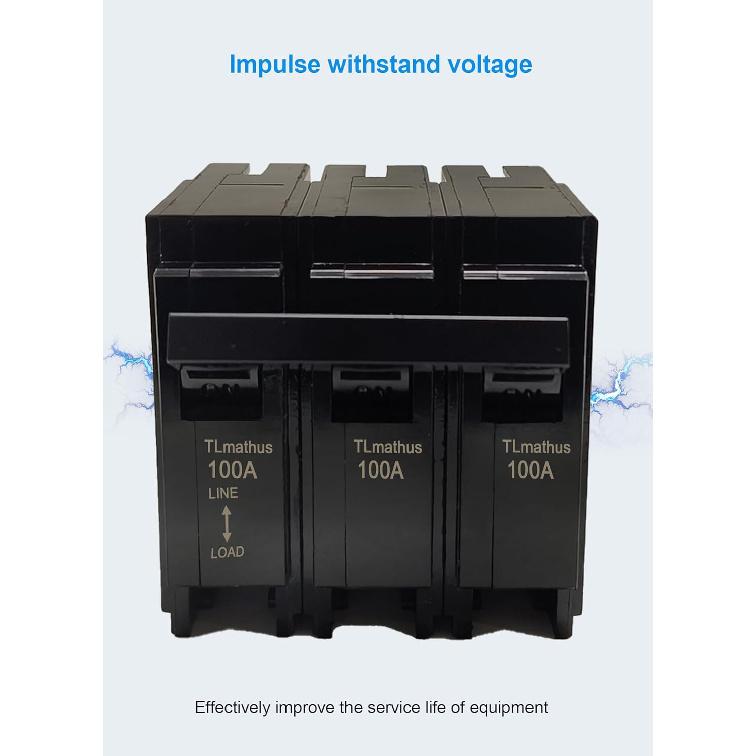 Q3100 100-Amp Three Pole Type QP Circuit Breaker Plug-in Mount Standard MCB Thermal Magnetic Protection, 10KA 120/240V, Compatible with Siemens PL