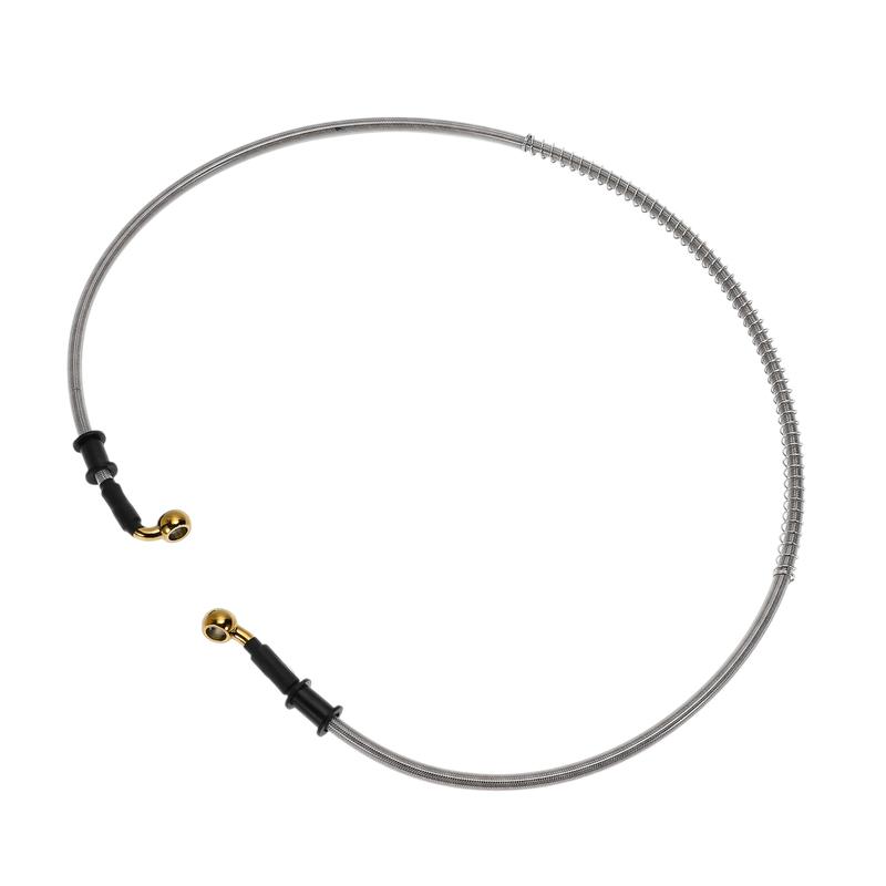 Motoforti 110cm Motorcycle Brake Clutch Oil Hose Line Silver Tone