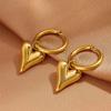 Gold Plated Hypoallergenic Stainless Steel Heart-shaped Hoop Earrings for Women High-Quality able Daily Wear Jewelry
