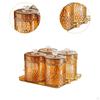 Food Storage Container Gadget Drawer Airtight Lid Tin Rack with Tray