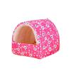 Pet Nest Semi-closed Cold Protection Big Space Printing Thickened Keep Warm Cloth Flower Print