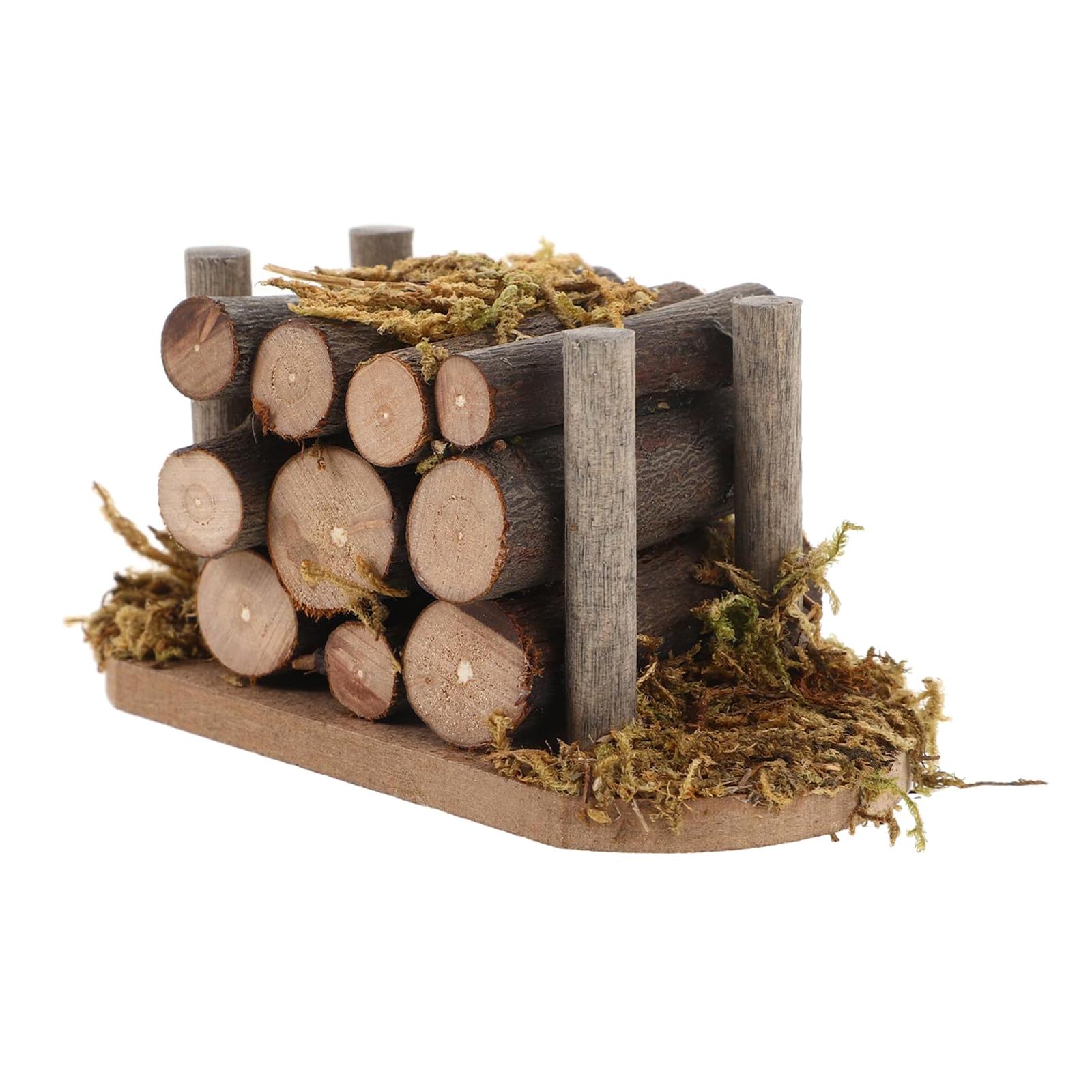 

Realistic Miniature Firewood Bundle For 1/12 Scale Dollhouse Garden Scenes Multicolor DIY Landscape Decor Accessory
