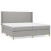 VidaXL Bed Slat Base with Mattress, Upholstered Bed, Double Bed, Adult Bedroom Interior Bed, Modern, 3131857