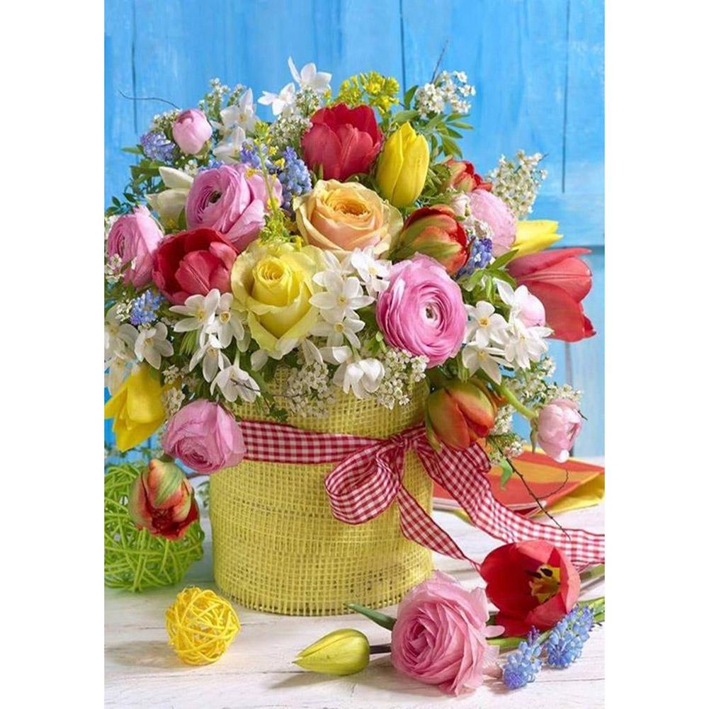 Huacan 5D DIY Full Drill Diamond Painting Bouquet Cross Stitch Embroidery Mosaic