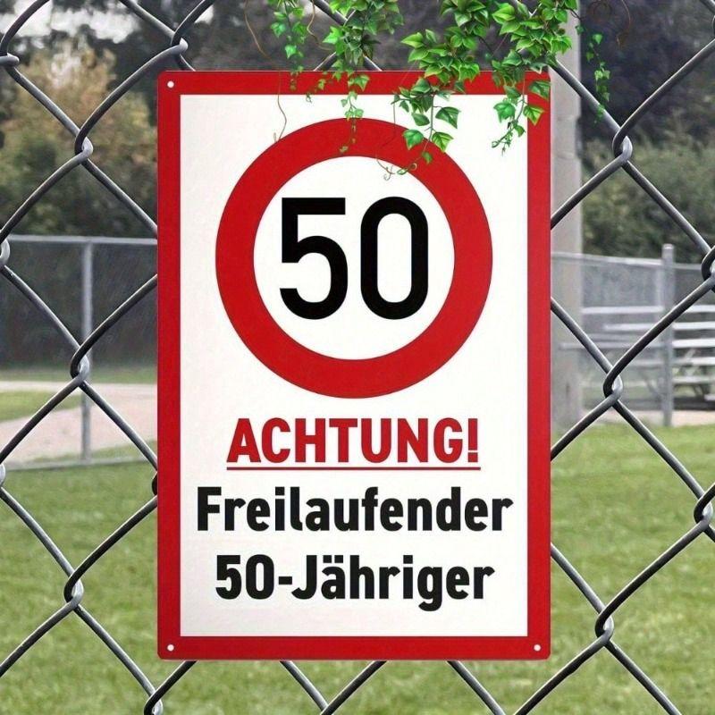 Vintage Metal Poster Wall Art, Souvenir for 50 Year Old Driver, Funny Garage Sign