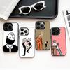 Jean J-Jullien M-Minimalist Art Phone Case For iPhone17,16,15,14,13,12,11 Plus,Pro Max Colored Silver Plated Inside Cover