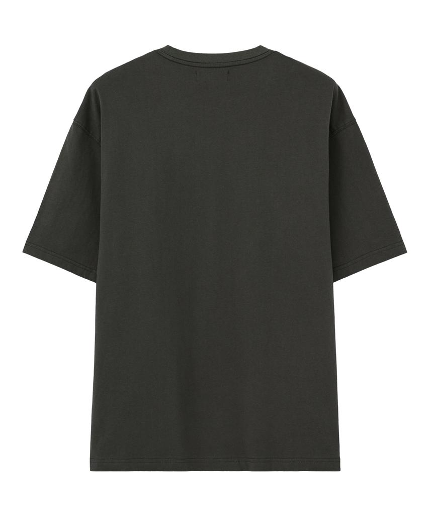 RAIMENT Piece Pigment Print Short Sleeve T-Shirt_Charcoal