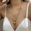 New Niche Design Stainless Steel Hip Hop Tide Brand Sweater Chain Ladies Collarbone Chain Titanium Steel Jewelry Necklace