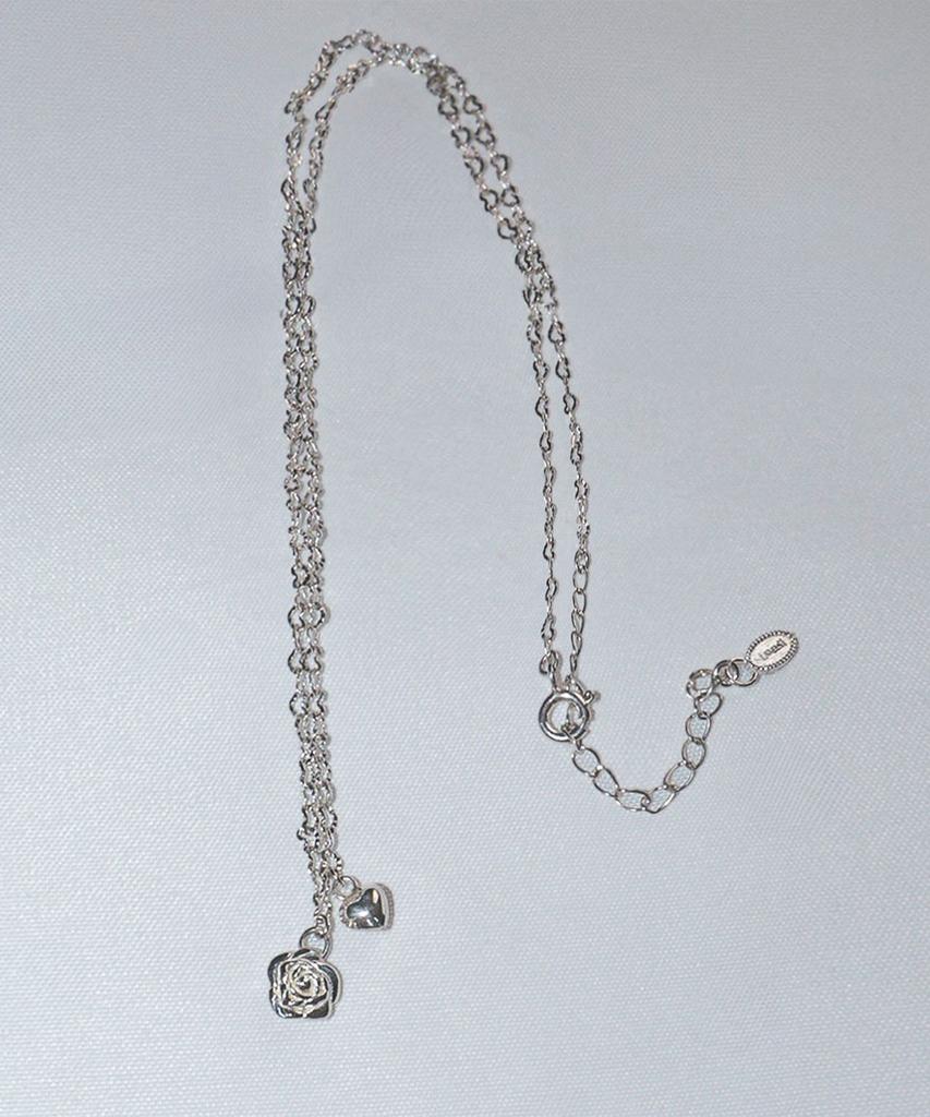 Loasi Lovely Rose. Rose Heart Chain Necklace