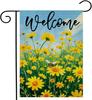 Daisy Spring Summer Garden Ag 12.5x18 Inch Double Sided Outside, Oral Welcome Yard Outdoor Ag MME UUV EEU SSL