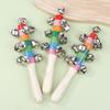 1Pc Cross Rainbow Hand Ring Colorful Ring Colorful Cross Ring Baby And Child Bell Puzzle And Early Education Toys