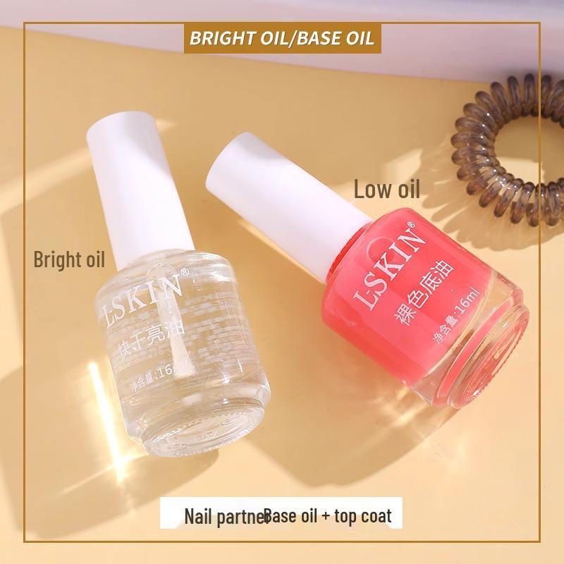Quick-Dry Waterproof Peelable Glossy Nail Protector: Bright Top Coat & Base Coat Sealer