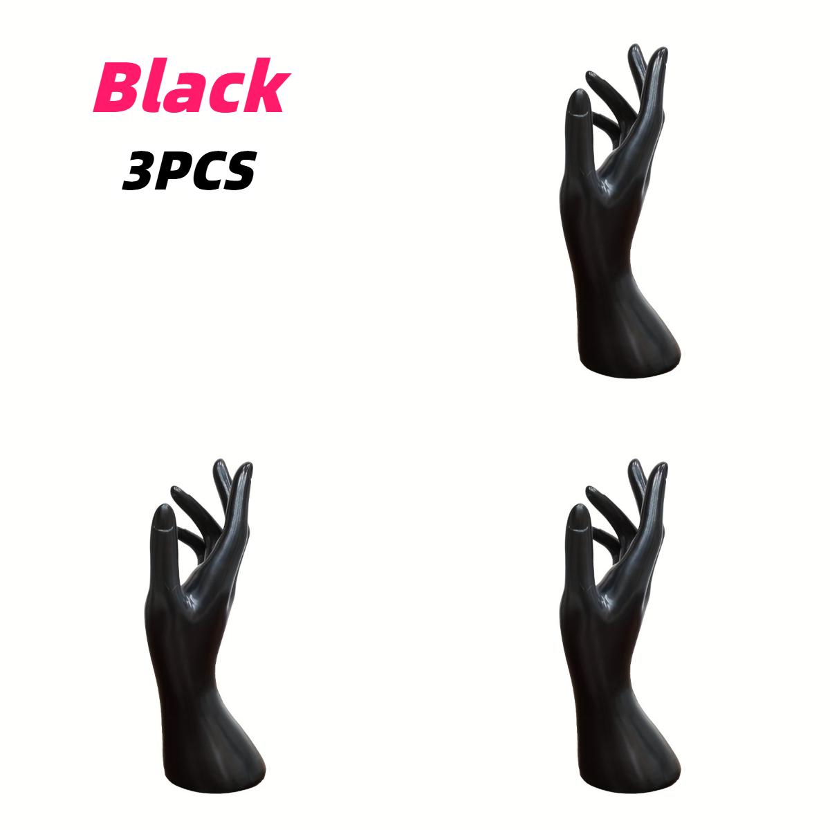 

3pcs Realistic Hand Model Prop Display Stand with Ring & Bracelet Slots for Jewelry Storage & Retail Photography Costume Parties