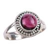 Natural Garnet Gemstone 925 Solid Sterling Silver Jewelry Ring Size 7.5 r5e20