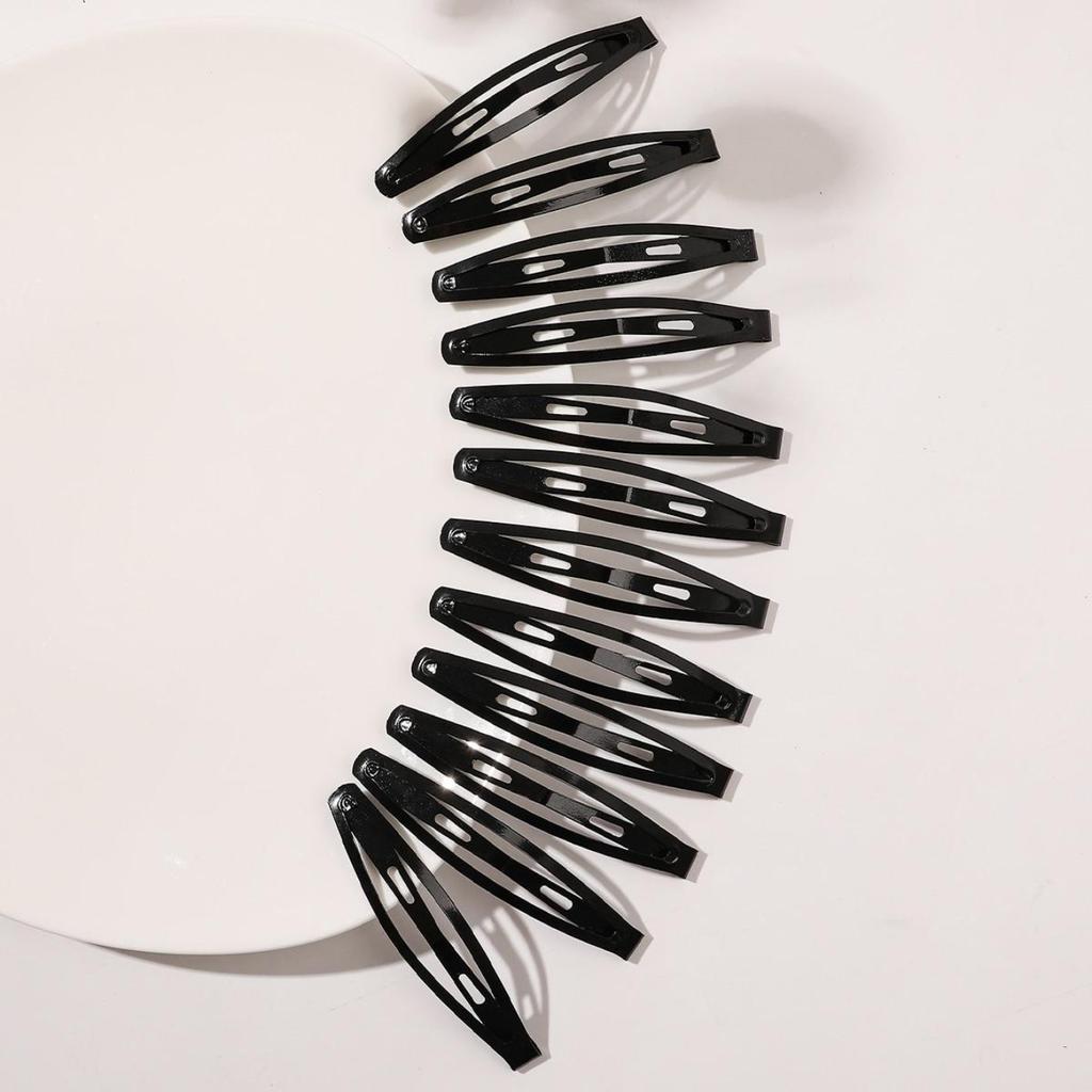 12 szt. Czarnych Dużych Metalowych Wsuwek do Włosów Długich na 3,15 cala Antypoślizgowe Klipsy do Włosów Spinki do Włosów dla Kobiet i Dziewcząt Akcesoria do Włosów