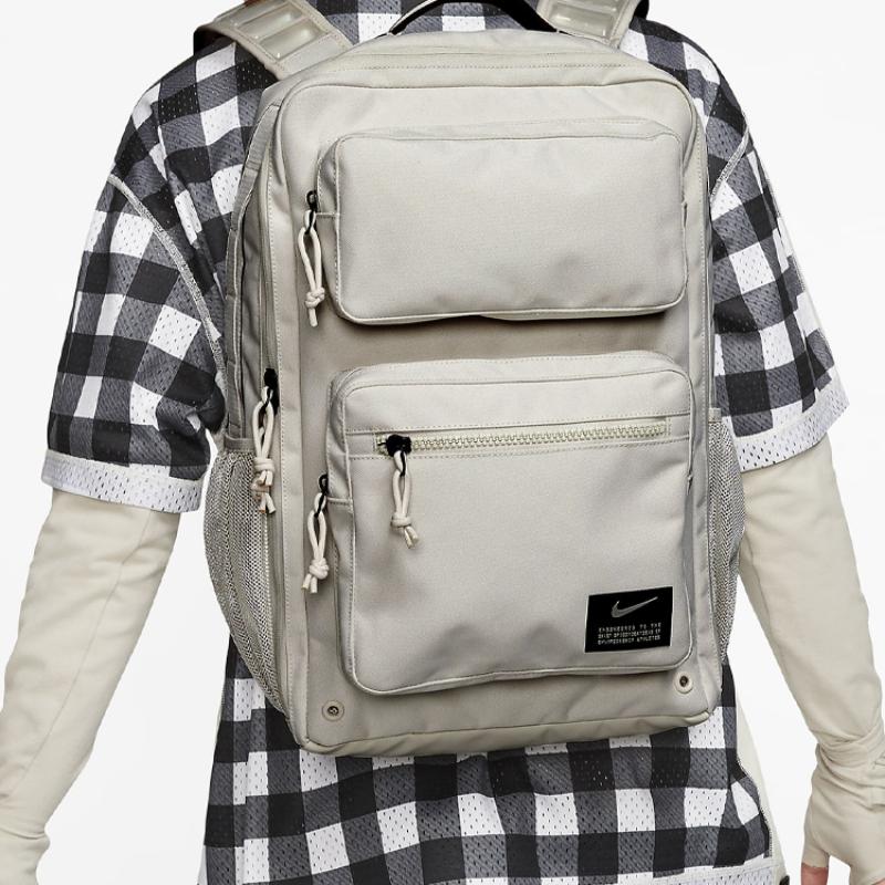 Nike Polyester Backpack Regular Unisex Light Rosewood Umber Gray Casual CK2668-104