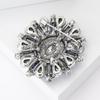 Vintage Crystal Flower Brooch for Women Unisex Rhinestone Pins Casual Party Accessories Gifts