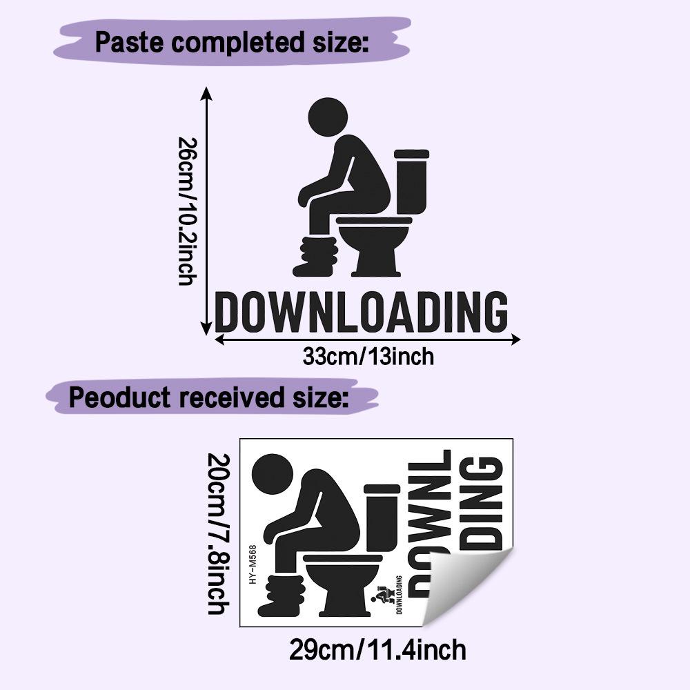 

Funny Bathroom Quote Toilet Sticker Self Adhesive Wall Decal Home Decor 20x29cm