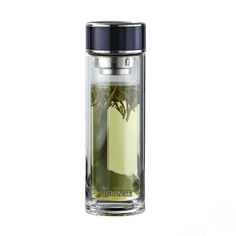 FUGUANG Antibacterial Double-Wall Glass Tea Infuser Bottle