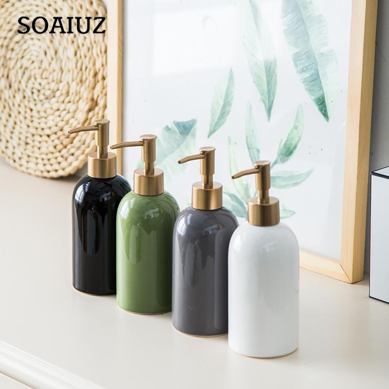 Ceramic Lotion Bottle Press Shampoo Body Wash Hand Sanitizer Dispenser Bottle