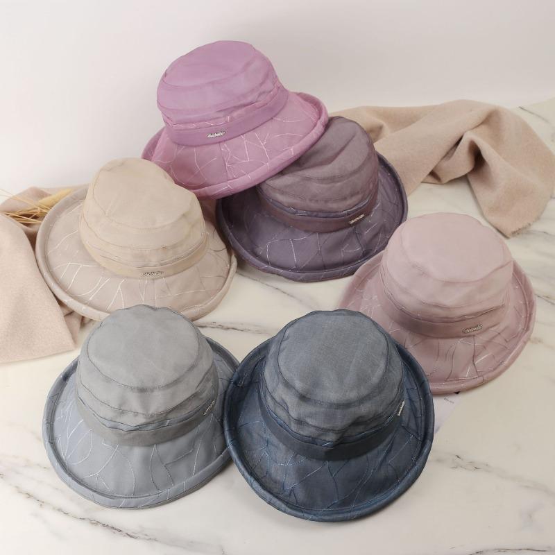 Protecție solară Protecție UV Umbrelă de soare Pălărie de pescar Căciulă de găleată vintage pentru femei Umbră de exterior Pălării de găleată moi, ușoare și respirabile