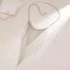 Charm Multi Layer Necklace Silver Bohemian Collarbone Chain Fashion Tassel Necklace  Girls