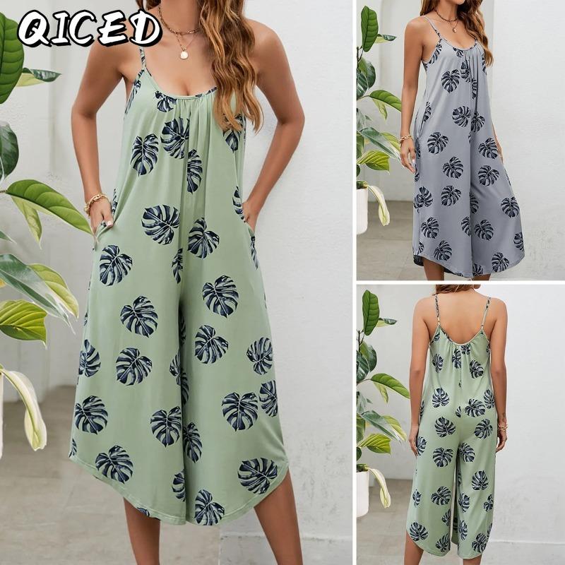 QICED Abiti Casual Senza Maniche con Scollo a V per Estate e Primavera
