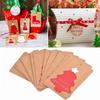 50pcs/set Baking Packaging Christmas Kraft Paper Santa Claus Tag Card for DIY Christmas Party Decor