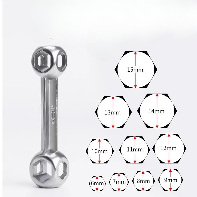 Multi-functional Bone WrenchHex Socket Screw Tool Portable Ten-piece Hexagonal Socket Small Wrench