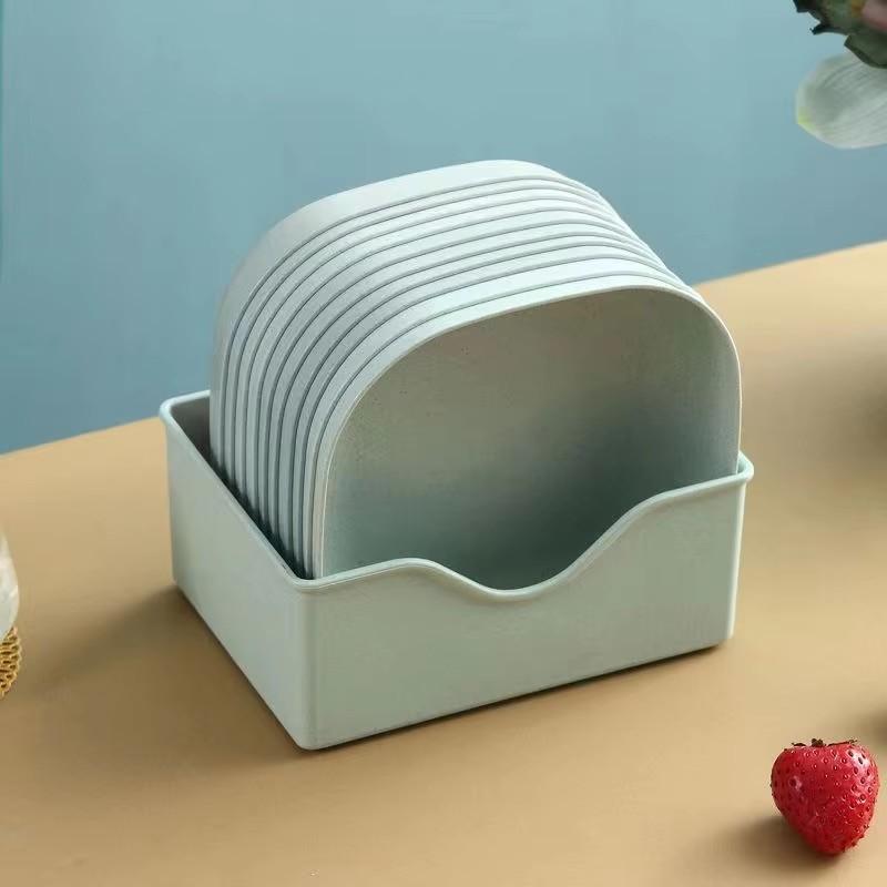 

10 шт. многофункциональная тарелка для вертелов из пищевого пластика, круглая, квадратная, набор для обеденного стола, тарелка для мусора, домашняя тарелка для закусок и фруктов