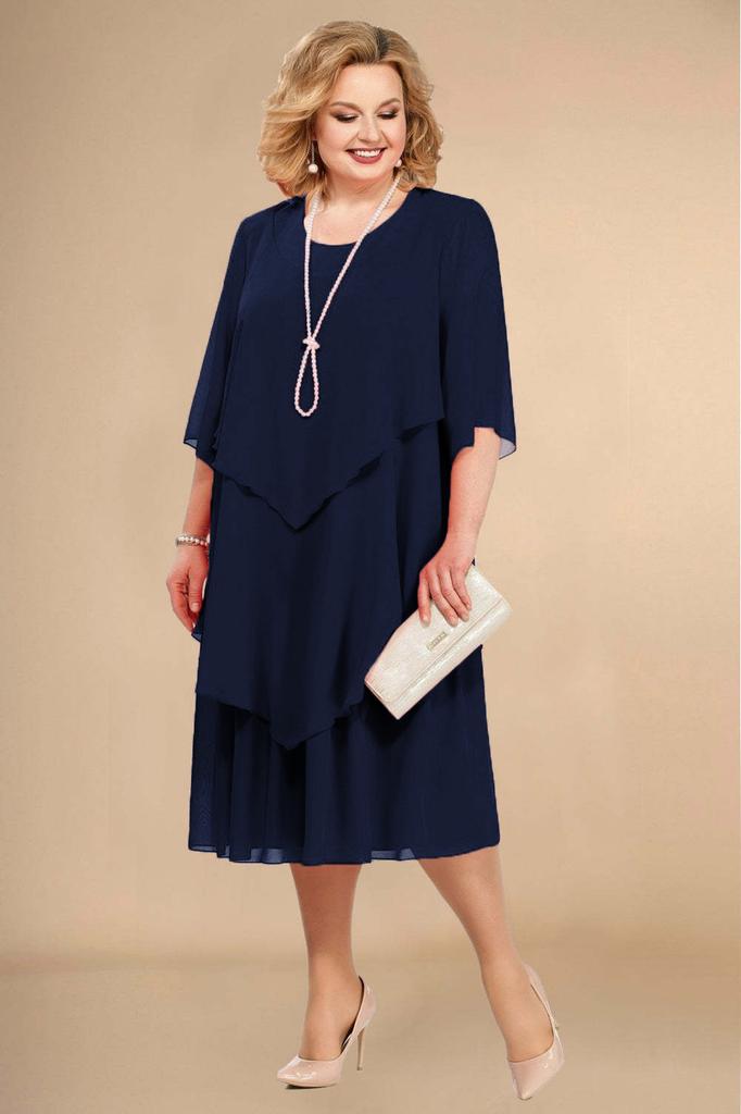 Chiffon Plus Size Mom Beach Wedding Dress