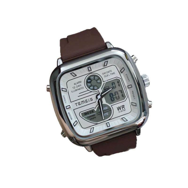 Temeis Men'S Watch Fashion Waterproof Luminous Outdoor Sports Electronic Watch Personalized Watch Double Display